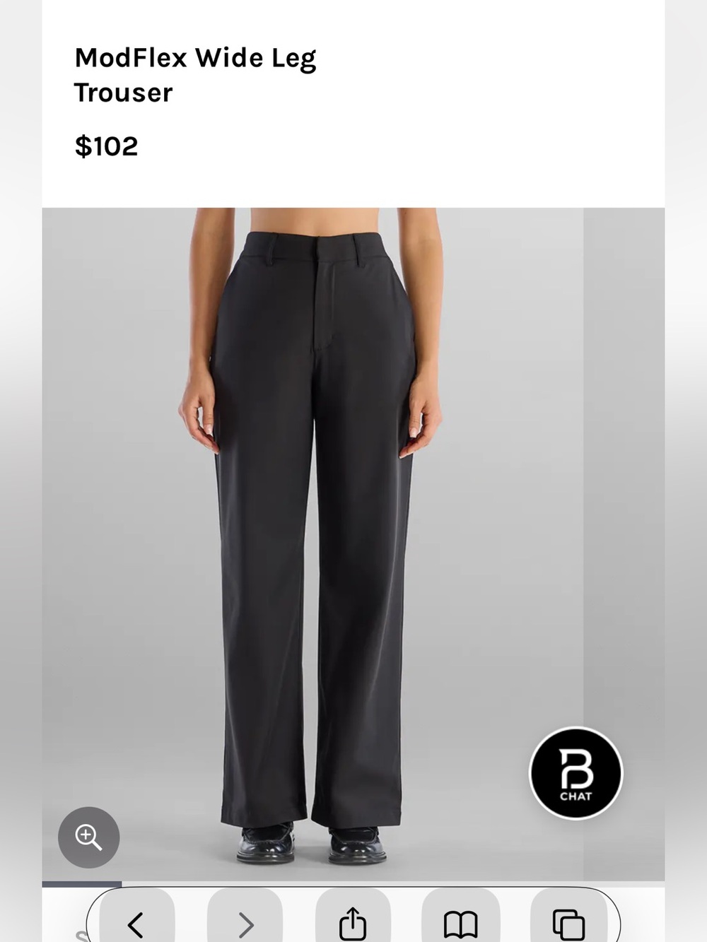BYLT Basics ModFlex Wide Leg Trouser - Black